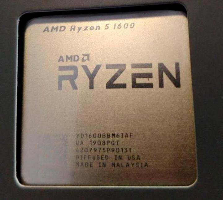 Фото из открытого источника. Процессор AMD Ryzen 5 1600 с индексом AF.