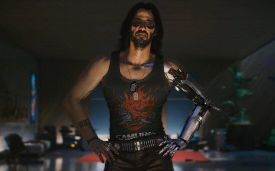 Киану Ривз в игре в роли Джонни Силверхенда