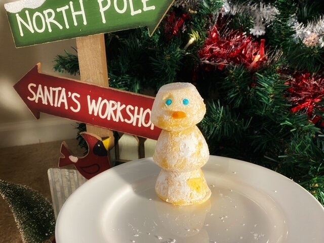 Снеговик из мороженного