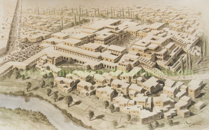 Дворец в Кноссе. реконструкция