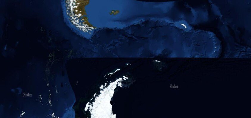 Пролив Дрейка Yandex Maps.