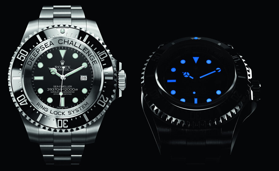Rolex Oyster Perpetual Deepsea Challenge, совершавшие погружение на дно Бездны Челленджера вместе с Джеймсом Кэмероном в 2012 году