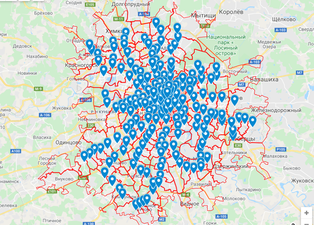 Такая получилась карта (листайте!)
