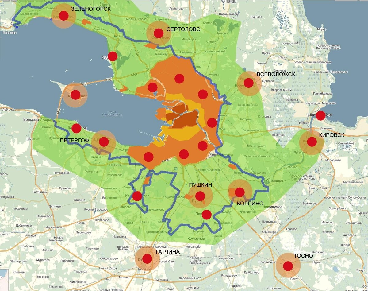 санкт петербург районы города