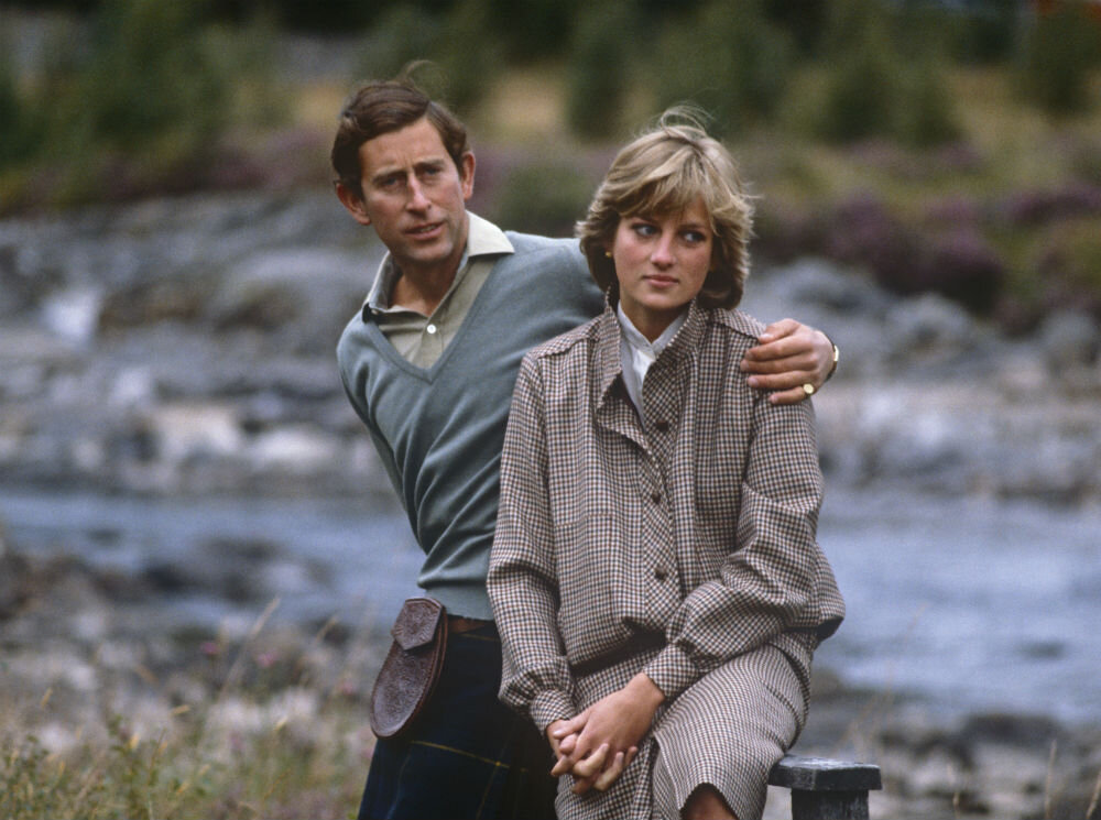 Чарльз и Диана во время медового месяца