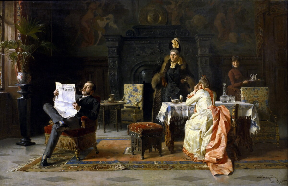 Маргитай Тихамер «Сюрприз для папы», 1889 год