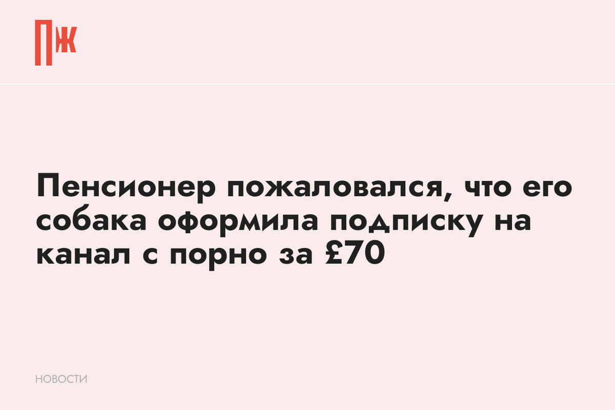     Пенсионер пожаловался, что его собака оформила подписку на канал с порно за £70