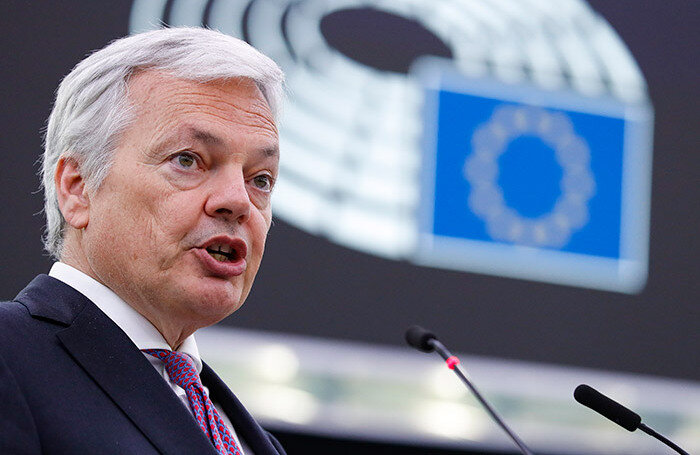    Еврокомиссар по вопросам юстиции и соблюдения верховенства права Дидье Рейндерс.Julien Warnahd/EPA/TASS