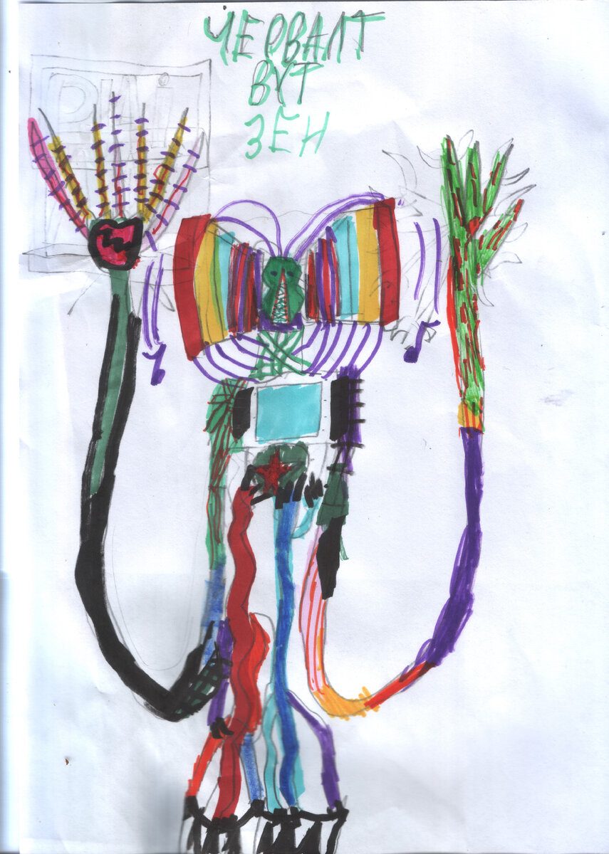 персонаж на даном фото представляет персонажа из игры поппи плей тайм от фаната 