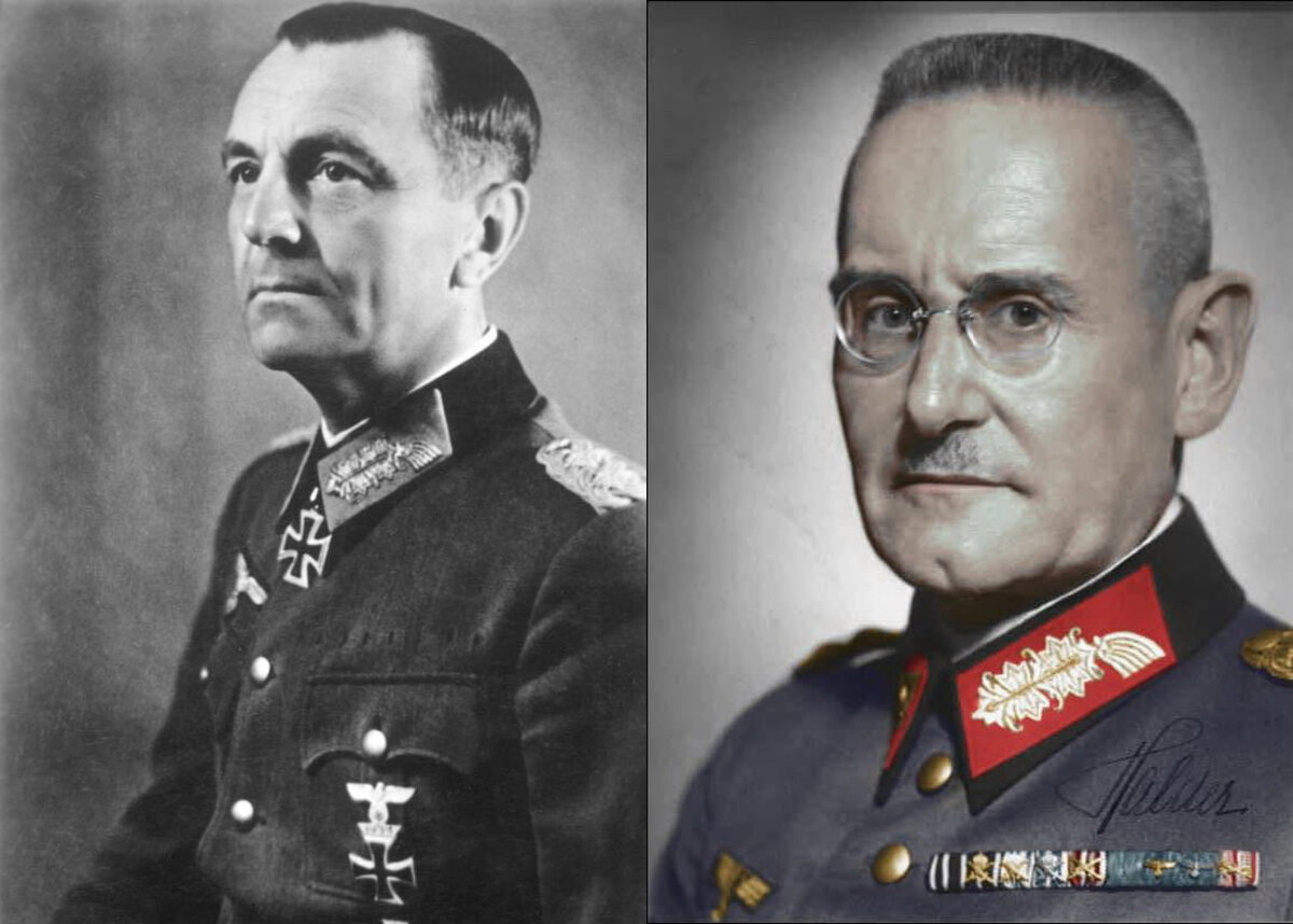 Фридрих Паулюс (1890 — 1957) и Франц Гальдер (1884 — 1972). Фотографии демонстрируются исключительно в наглядно-образовательных целях. 