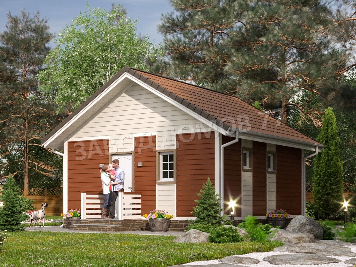 Баня из СИП панелей «Мускари»