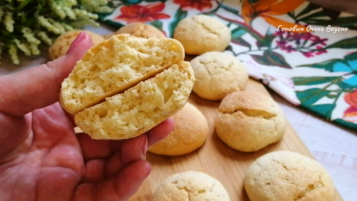 Мягкое печенье из ничего! Без молока и сливочного масла. | Вкусные рецепты | Дзен