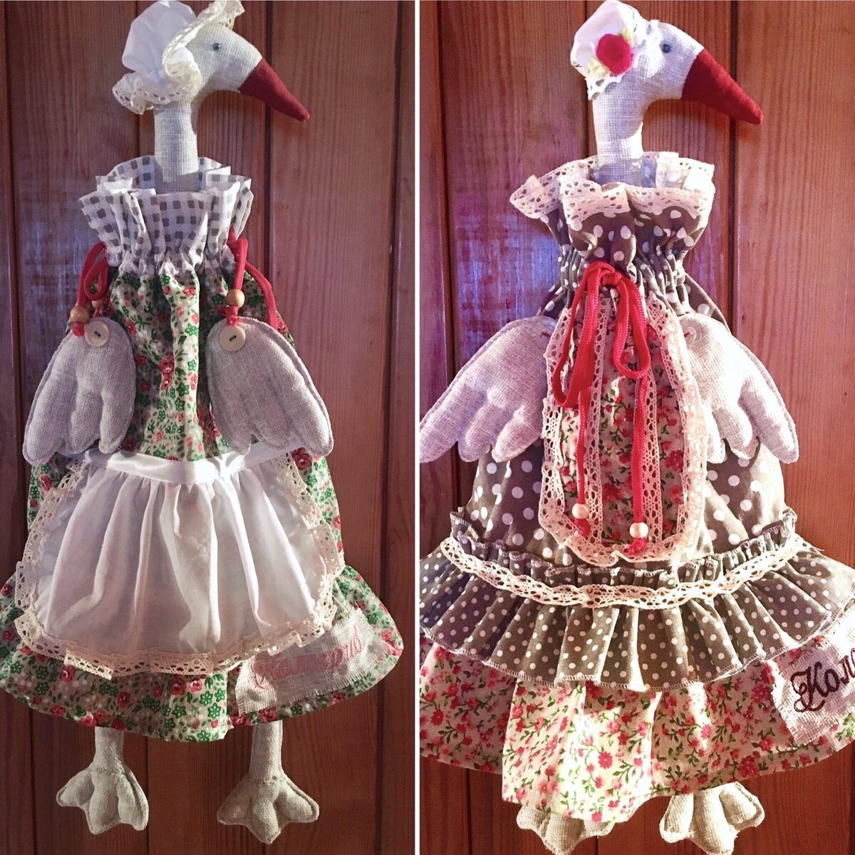 Гусь-пакетница прекрасный декор, который будет поднимать настроение, да ещё и утилитарный, ведь пакеты надо где-то хранить.