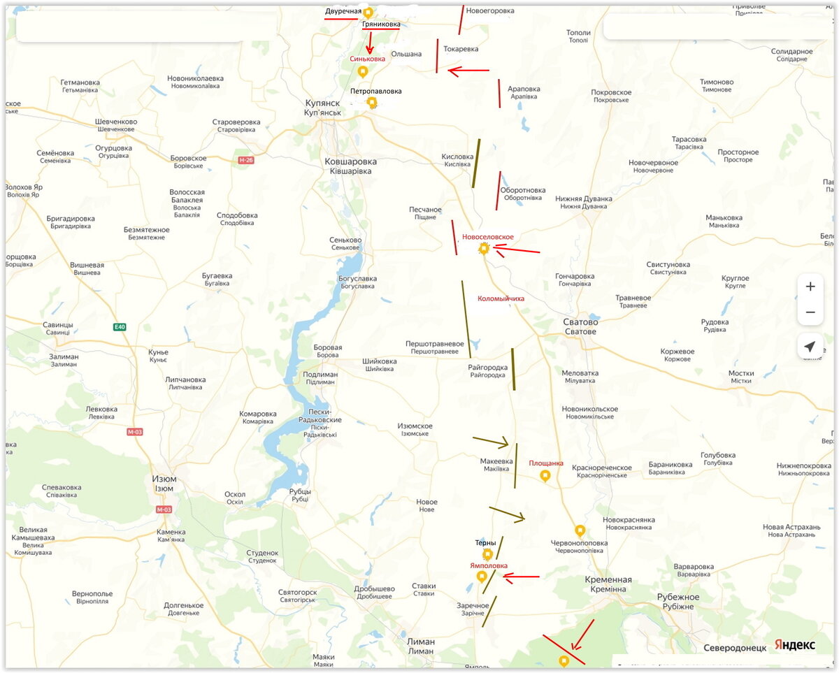 Карта украины сватово кременная