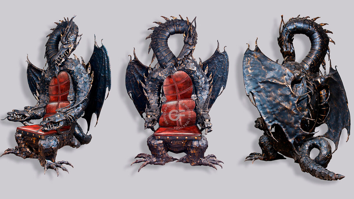 Кресло-Трон "Дракон" - весом 960 кг