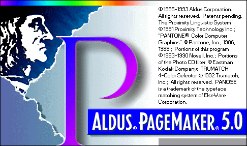 Заставка Aldus Pagemaker 4.0