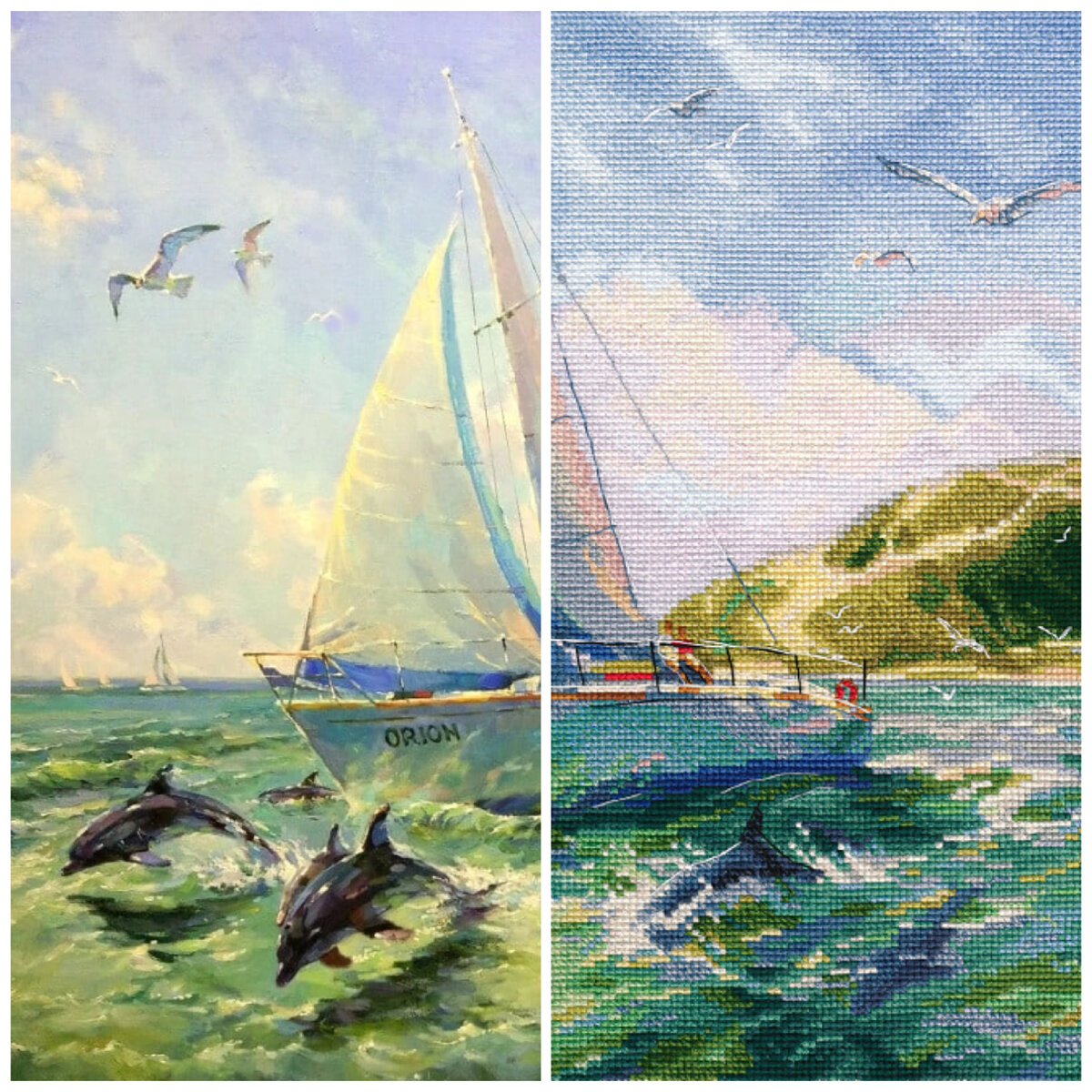 Картины в крестиках: Овен