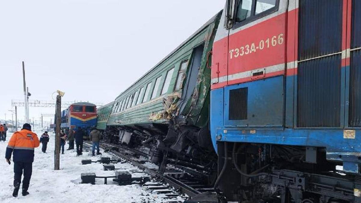    Столкновение на ж/д путях:МЧС РК