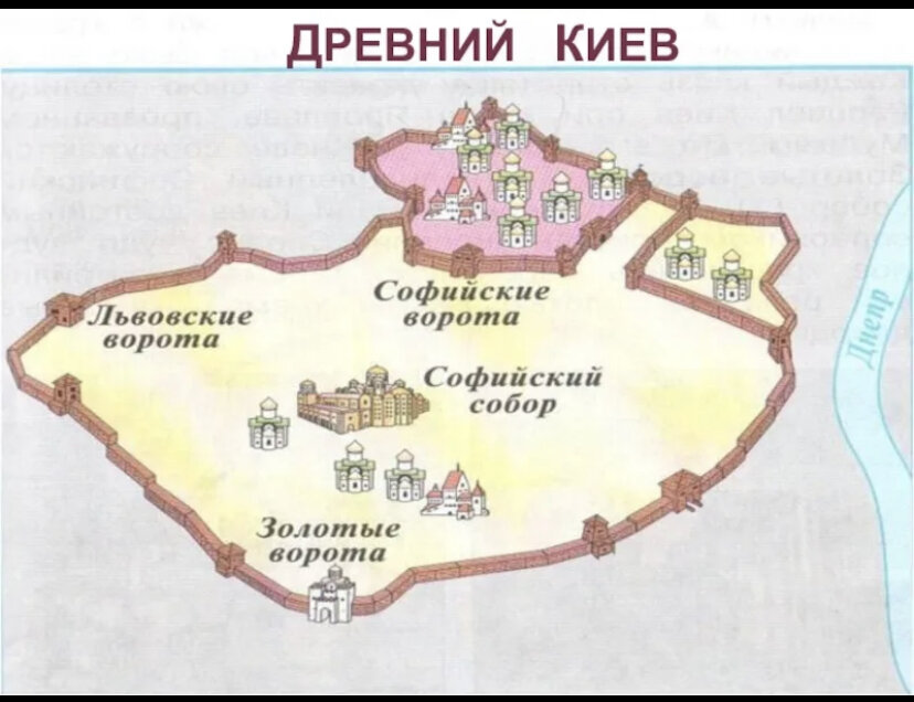 Древний киев карта