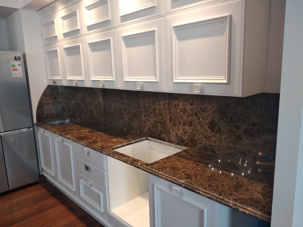 Столешницы из натурального мрамора (10 фото)