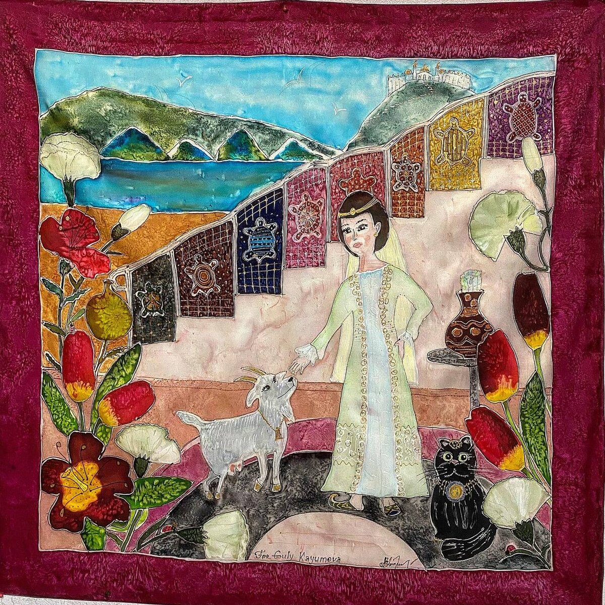 Мои работы на шёлке