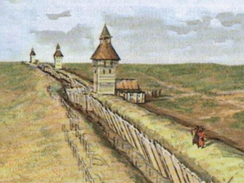 Примерно так выглядела засечная черта 