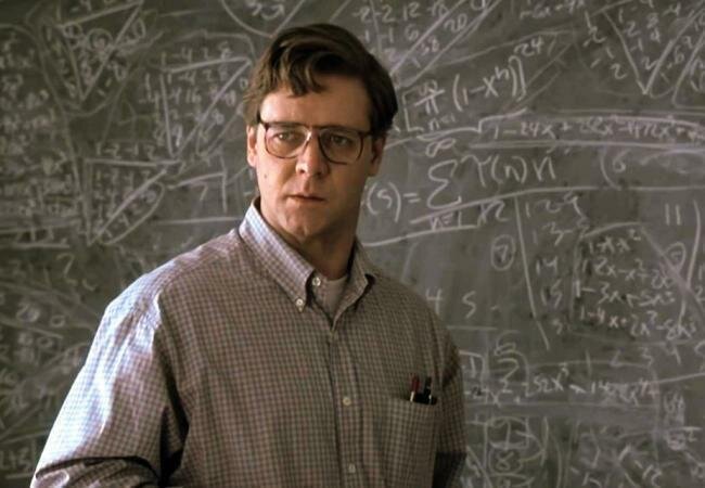Рассел Кроу в роли Джона Нэша