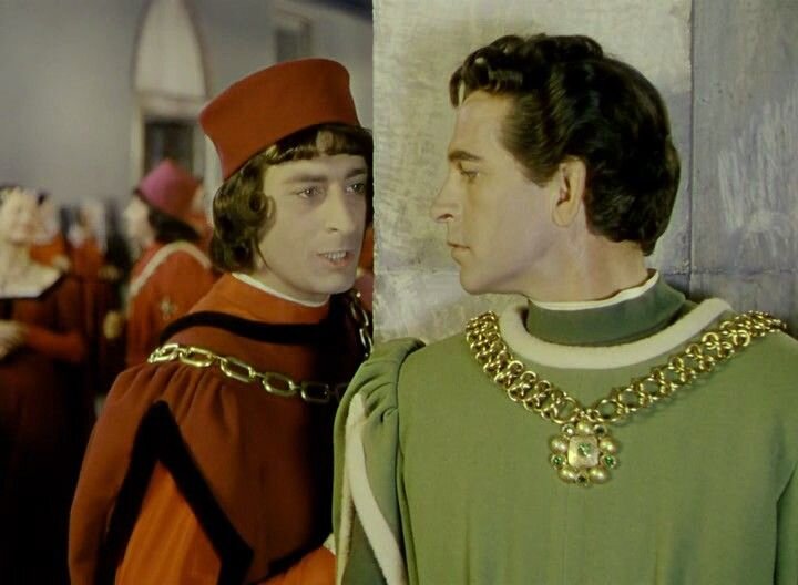 Тибальд, брат Джульеты ( Э. Фьермонте) и Бенволио, кузен и друг Ромео (Б. Треверс)