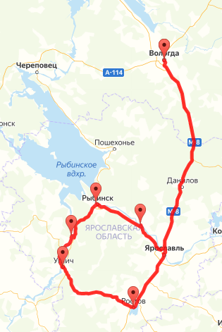 наш маршрут на карте