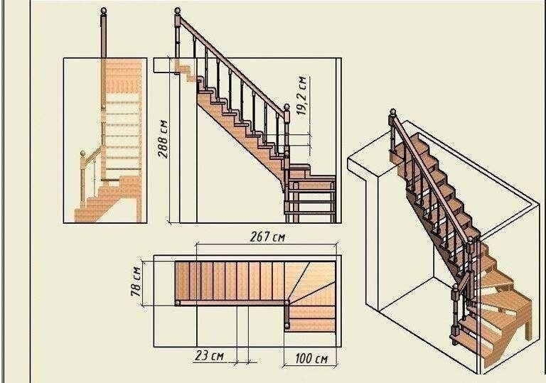 Лестница на второй этаж своими руками