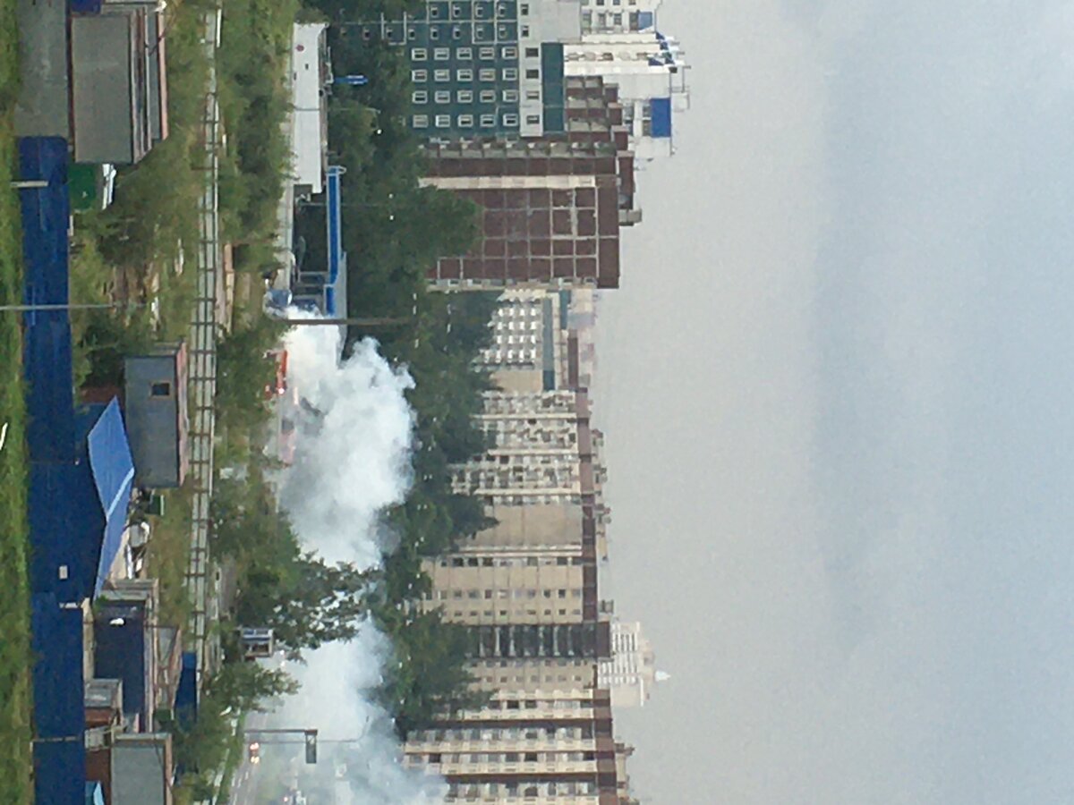 Фото задымлённой Газпромнефть