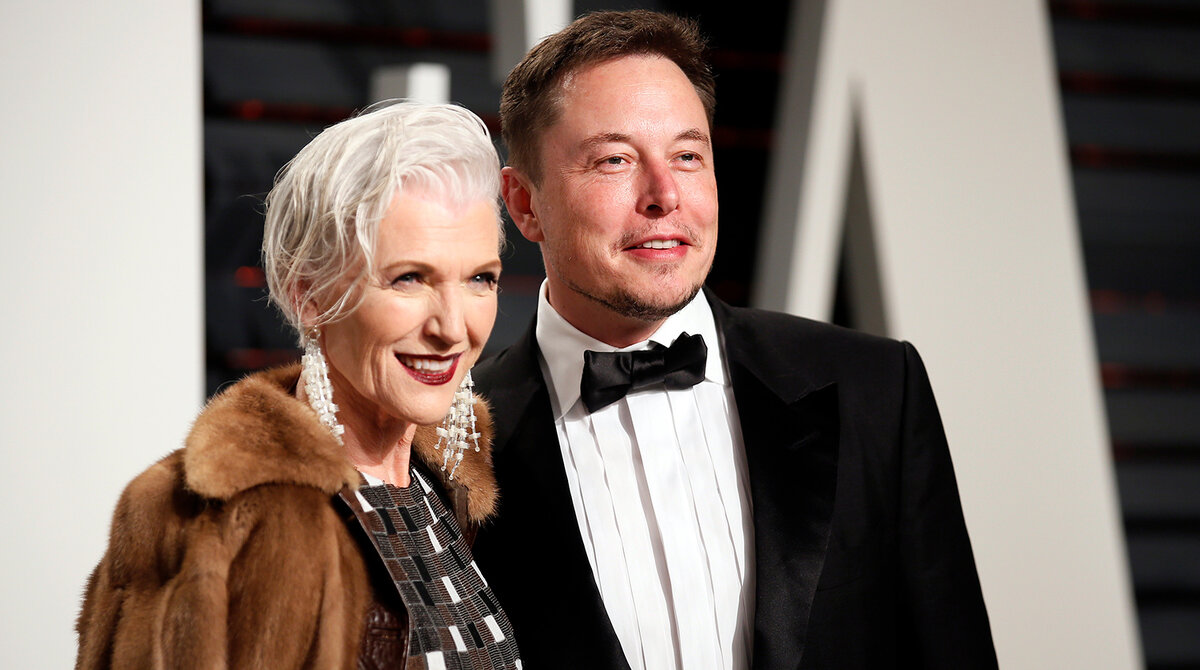 Мэй Маск с сыном Илоном Маском