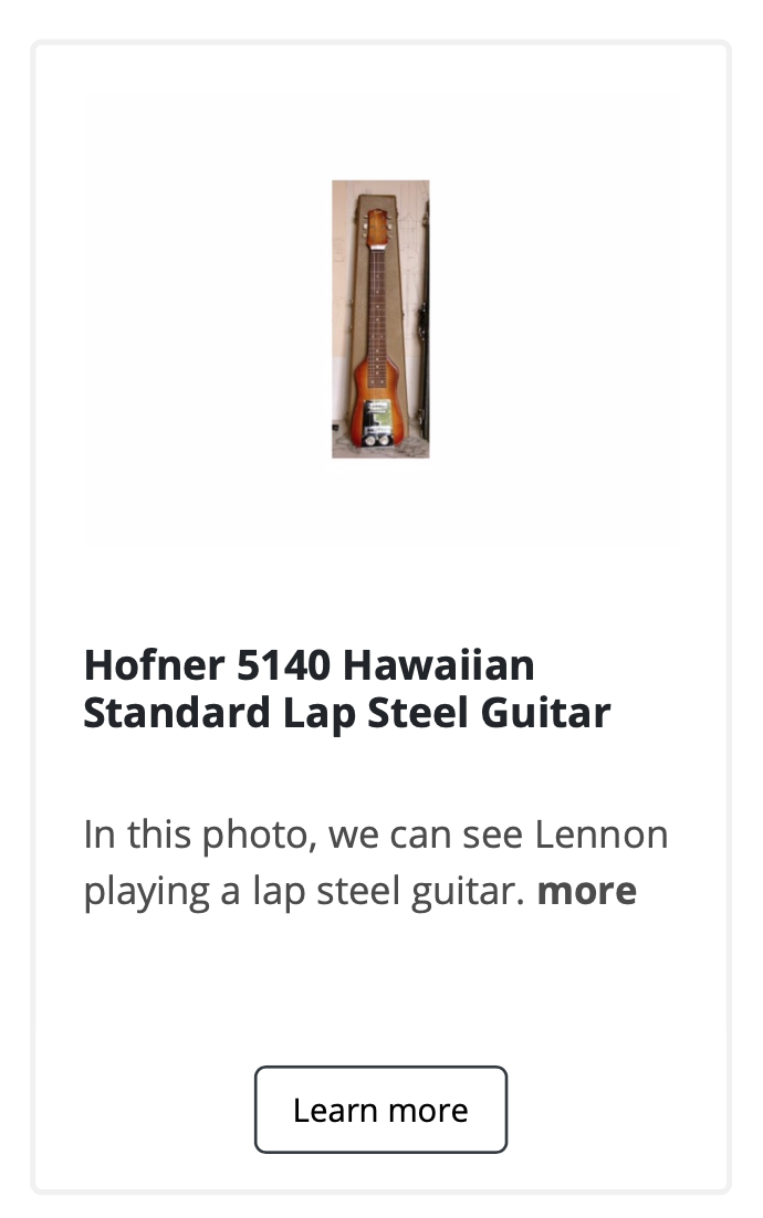 Инструменты Леннона. Гавайская гитара