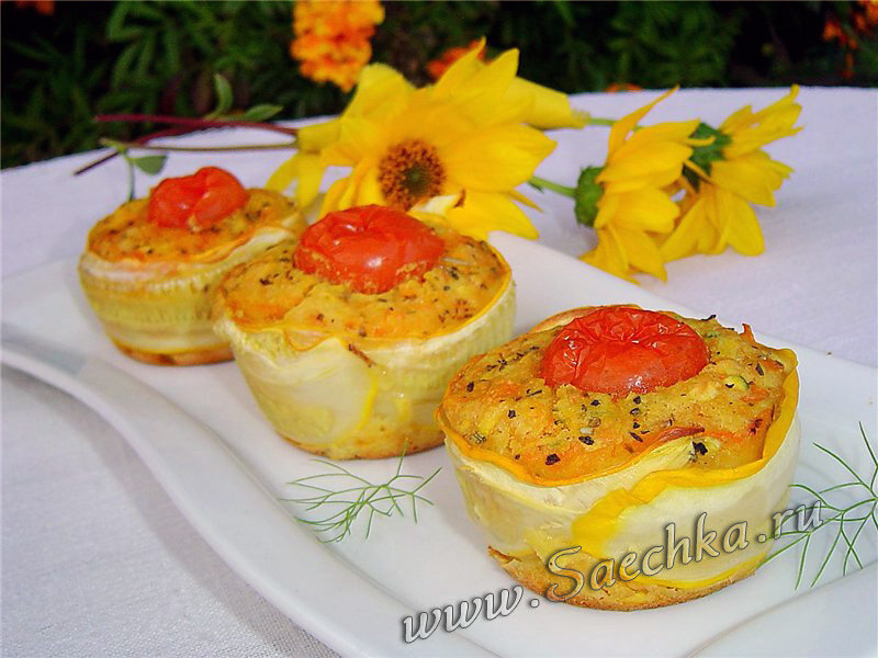 Кексы с кабачком