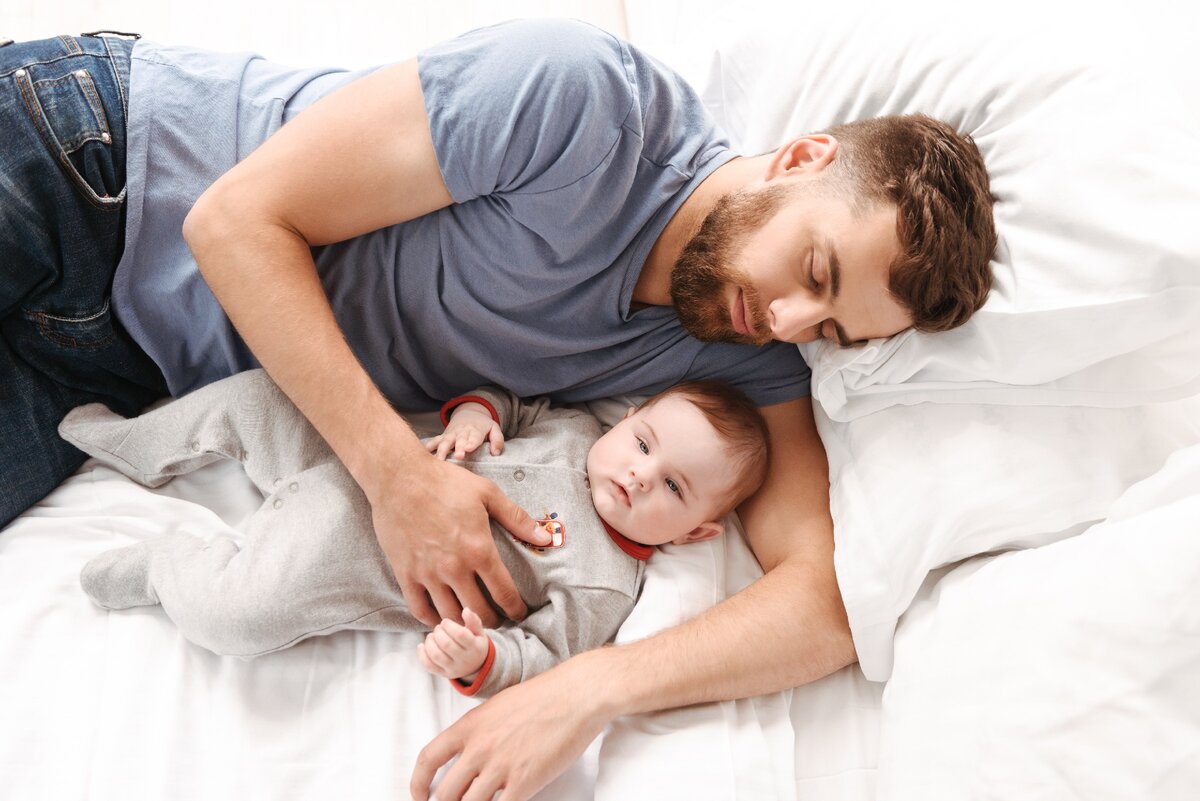 Dad Sleep with man