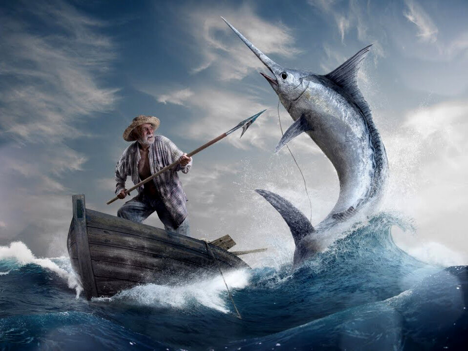  "Старик и море". Иллюстрация