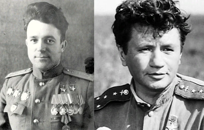 Дважды Герой Советского Союза В.И. Попков и главный герой фильма капитан Титаренко, позывной "маэстро"   