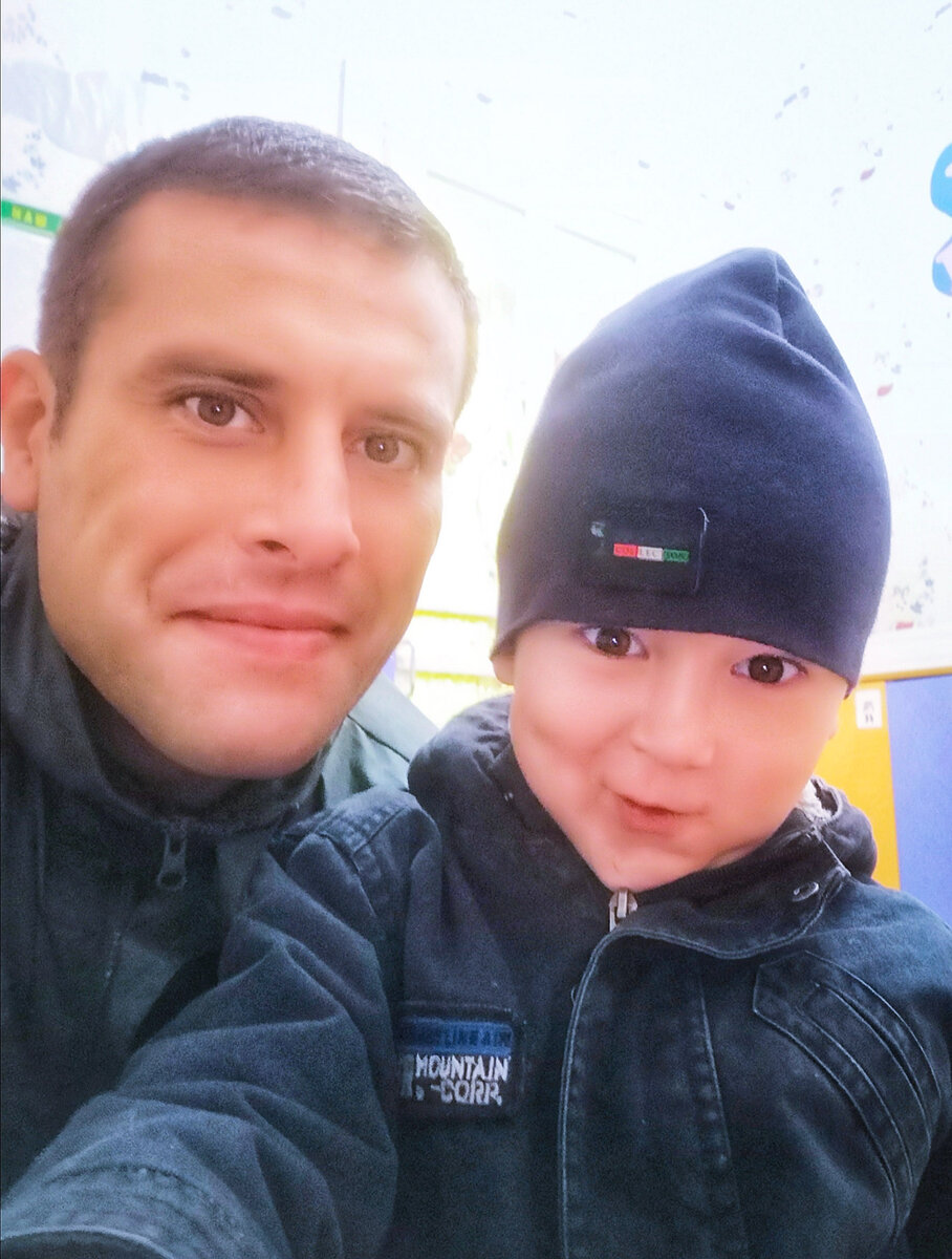 Я с сыном в детском садике