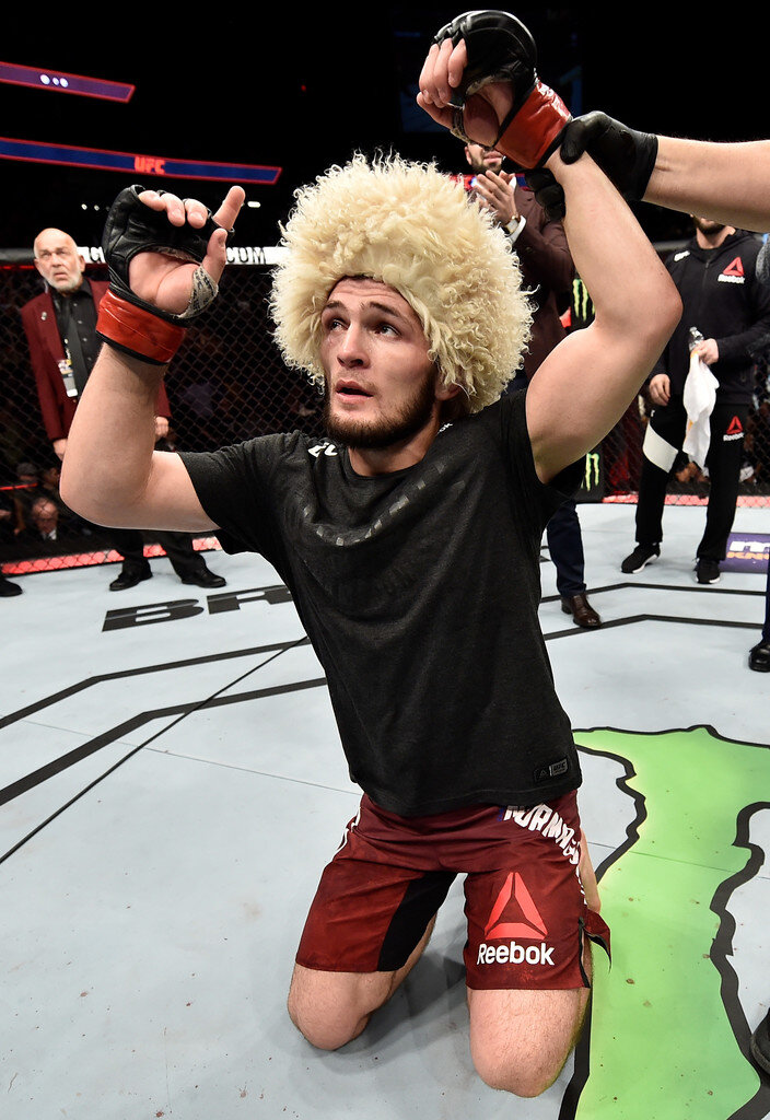 Хабиб Нурмагомедов после победы над Джастином Гэйджи