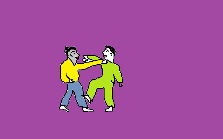 Пацаны начинают махаться