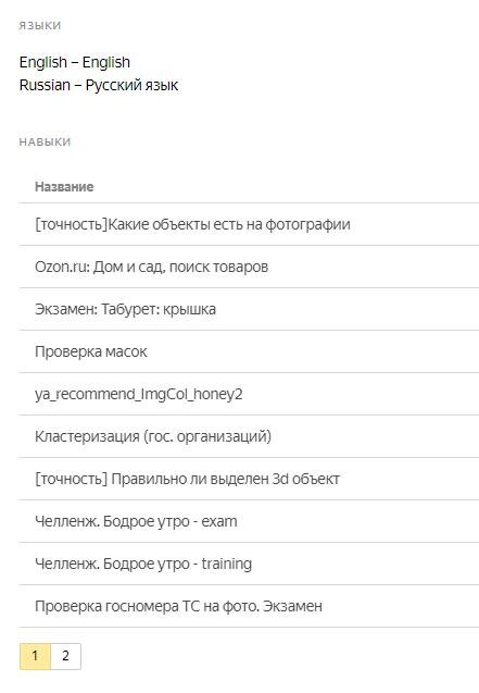 Навыки, оцененные в Толоке