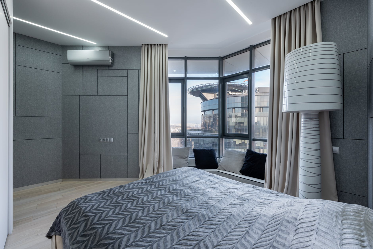 Зонирование углового окна