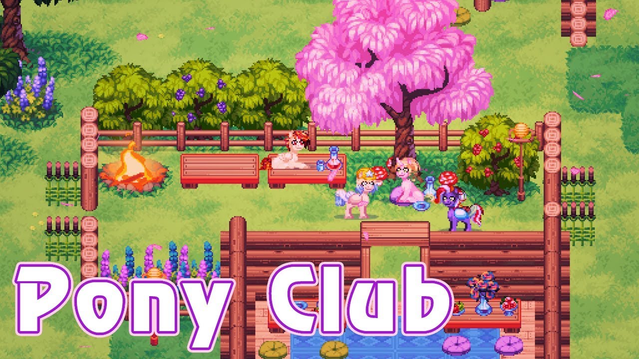 Цветение сакуры в игре Pony Club (запись стрима 23.03.2019)