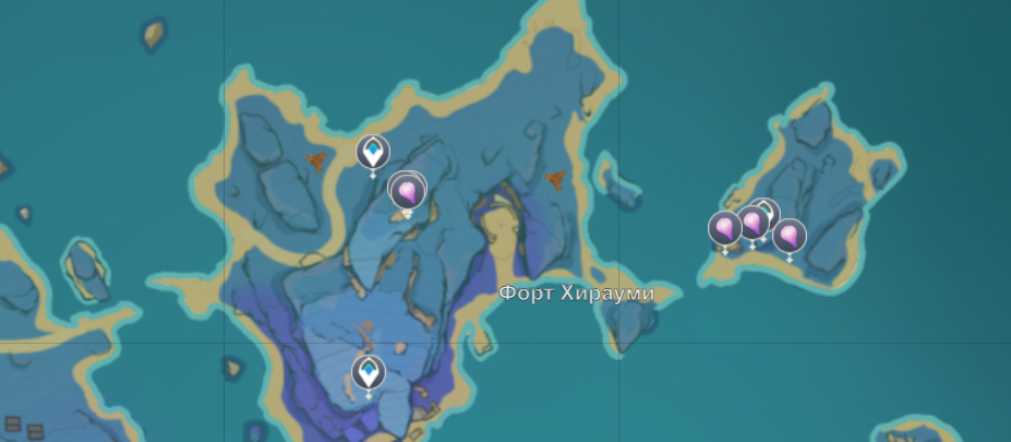 Фото взято с помощью официальной интерактивной карты от miHoYo - разработчиков игры Genshin Impact