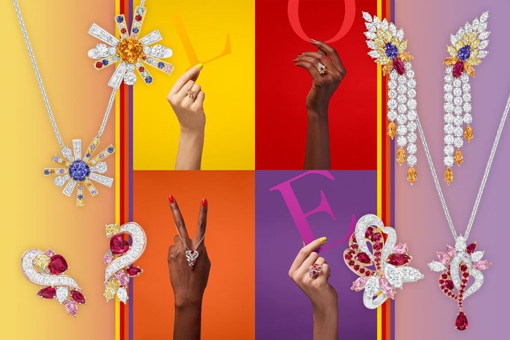 Коллекция Winston With Love состоит из четырех тем, которые расшифровывают буквы L, O, V, E