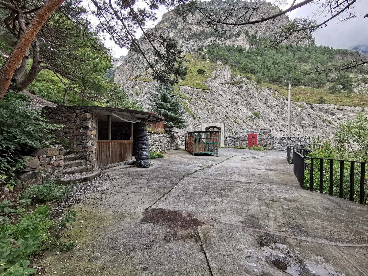 В этих клетках содержались барсы. По счастью, их уже там нет. 