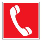 Знак F05. Телефон для использования при пожаре (в том числе телефон прямой связи с пожарной охраной). Устанавливают в местах размещения телефона, по которому можно вызвать пожарную охрану.