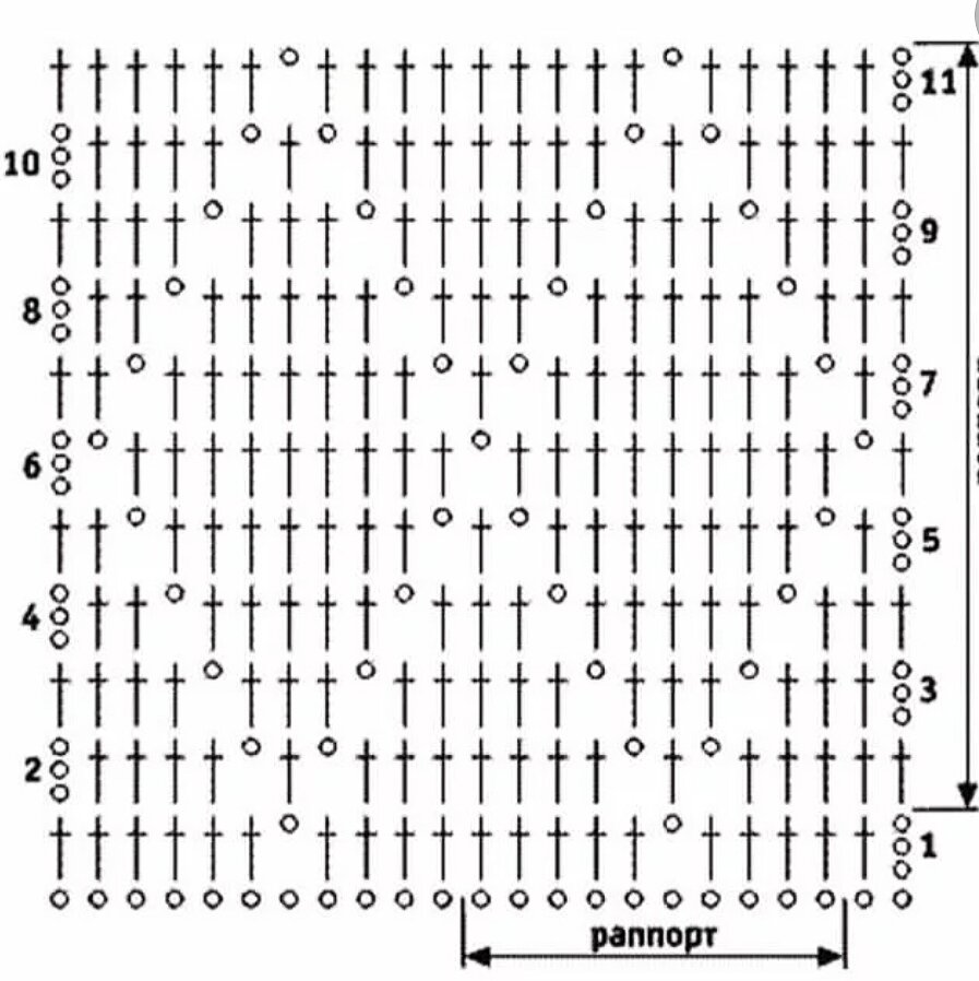 Вязаный ромб крючком схема