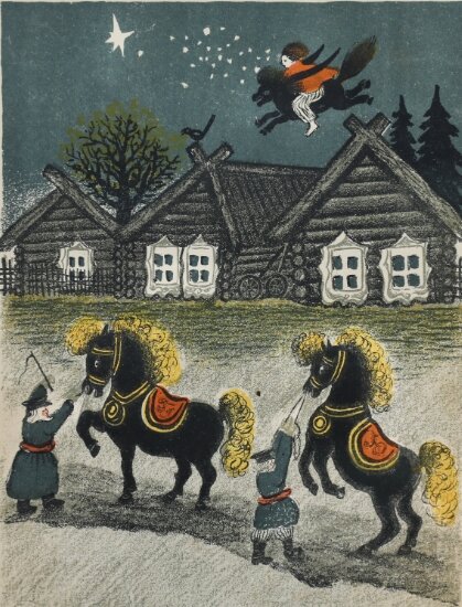 Ю. Васнецов. Иллюстрация к сказке П. Ершова "Конёк-горбунок"