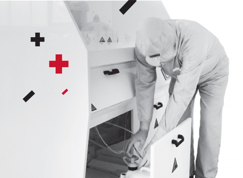 
Рис. 1. Автоматическая станция центрифугирования Spin process station со встроенной системой подачи реактивов
